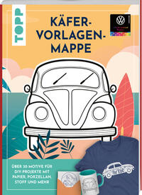 Vorderes Coverbild VW Vorlagenmappe "Käfer". Die offizielle kreative Vorlagensammlung mit dem kultigen VW-Käfer