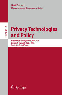 Vorderes Coverbild Privacy Technologies and Policy