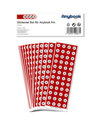 Vorderes Coverbild Anybook Pro Sticker Set rot