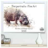 Vorderes Coverbild Tierportraits - Fine Art (hochwertiger Premium Wandkalender 2025 DIN A2 quer), Kunstdruck in Hochglanz