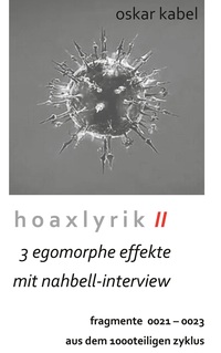 Vorderes Coverbild Hoaxlyrik II - 3 egomorphe Effekte mit Nahbell-Interview