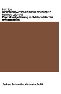 Vorderes Coverbild Kapitalbudgetierung in divisionalisierten Unternehmen