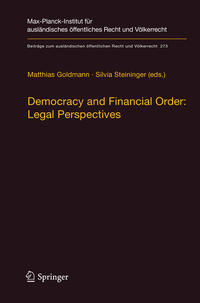 Vorderes Coverbild Democracy and Financial Order: Legal Perspectives
