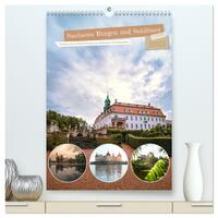 Vorderes Coverbild Sachsens Burgen und Schlösser mit Ortsangaben (hochwertiger Premium Wandkalender 2025 DIN A2 hoch), Kunstdruck in Hochglanz