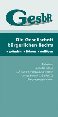 Vorderes Coverbild Die Gesellschaft bürgerlichen Rechts