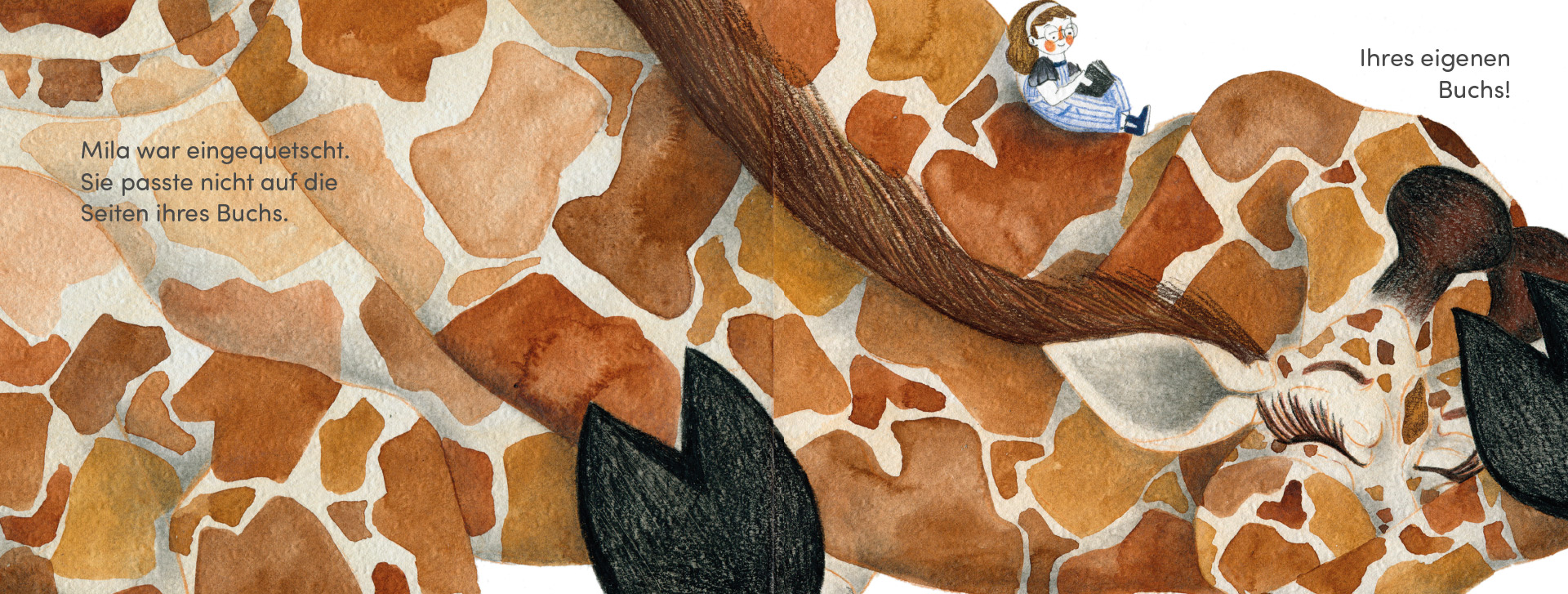 Beispielinhalt (Bild) Die Giraffe, die nicht in ihr Buch passte