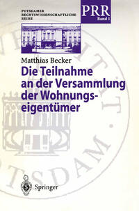 Vorderes Coverbild Die Teilnahme an der Versammlung der Wohnungseigentümer