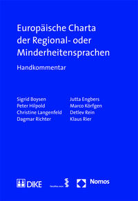 Vorderes Coverbild Europäische Charta der Regional- oder Minderheitensprachen