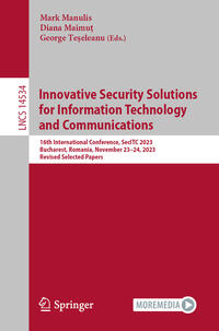 Vorderes Coverbild Innovative Security Solutions for Information Technology and Communications