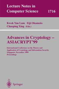 Vorderes Coverbild Advances in Cryptology - ASIACRYPT'99