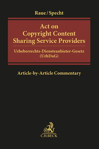 Vorderes Coverbild Act on Copyright Content Sharing Service Providers