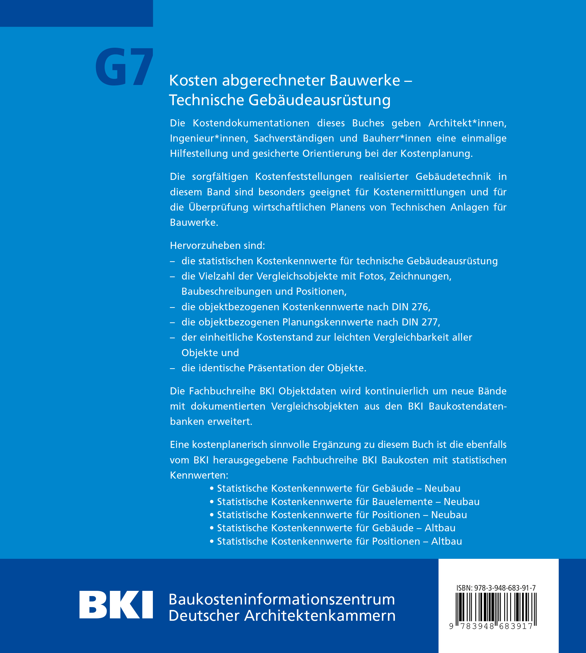 Rückseitencover BKI Objektdaten G7