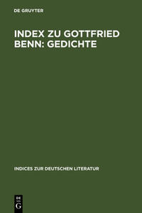 Vorderes Coverbild Index zu Gottfried Benn: Gedichte