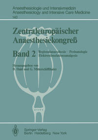 Vorderes Coverbild Zentraleuropäischer Anaesthesiekongreß