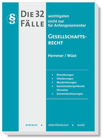 Vorderes Coverbild Die 32 wichtigsten Fälle Gesellschaftsrecht