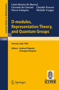 Vorderes Coverbild D-modules, Representation Theory, and Quantum Groups