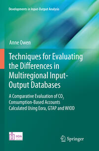 Vorderes Coverbild Techniques for Evaluating the Differences in Multiregional Input-Output Databases