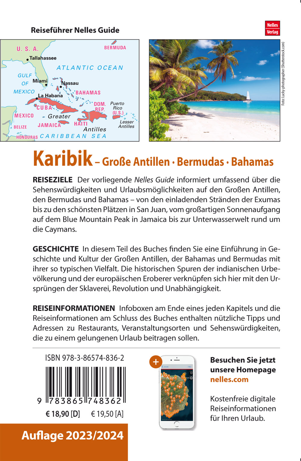 Rückseitencover Nelles Guide Reiseführer Karibik