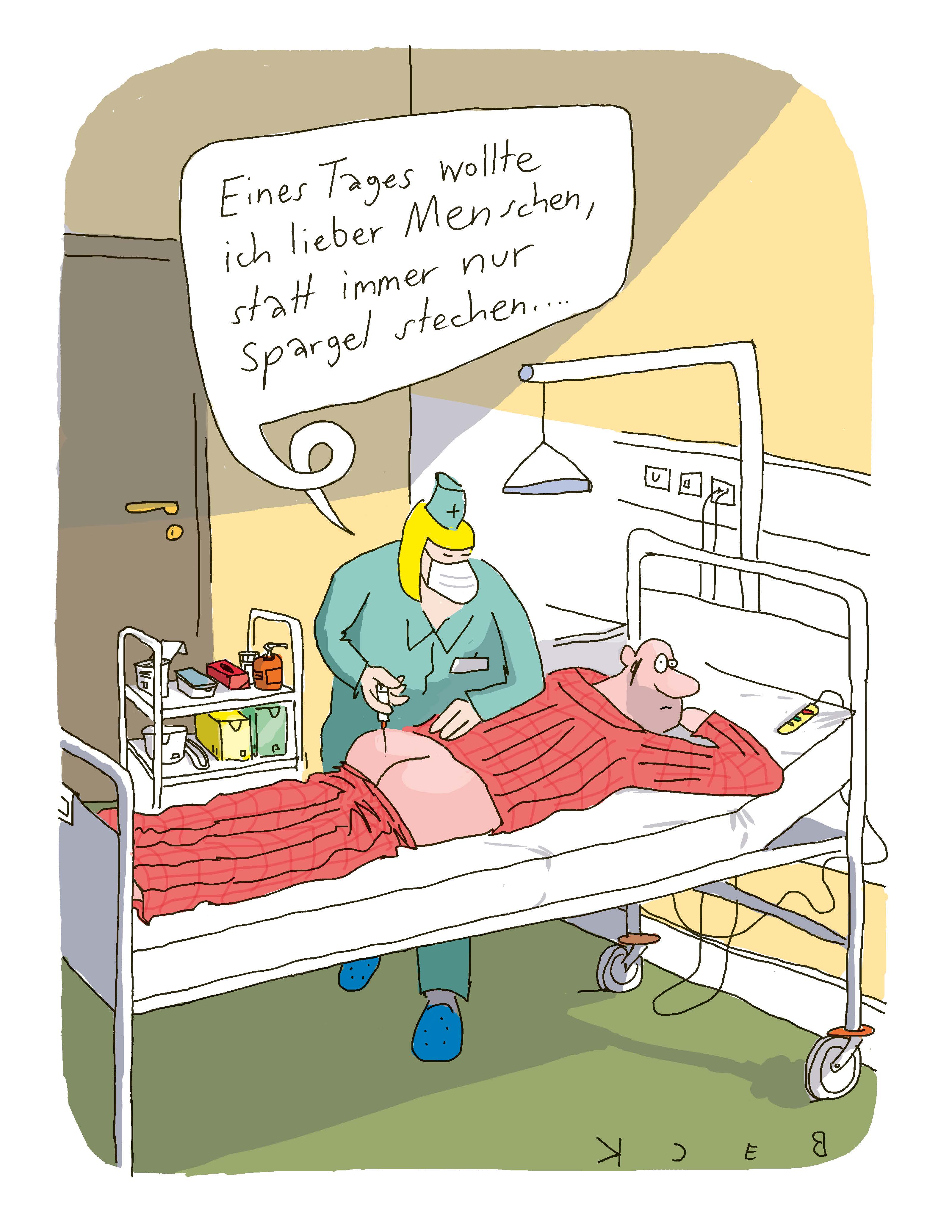 Beispielinhalt (Bild) Warten auf den Doktor