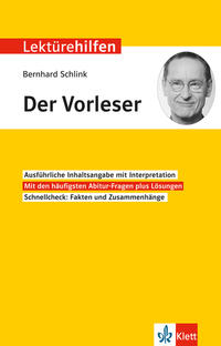 Vorderes Coverbild Klett Lektürehilfen Bernhard Schlink, Der Vorleser