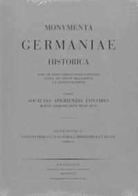 Vorderes Coverbild Constitutiones et acta publica imperatorum et regum (1198-1272)
