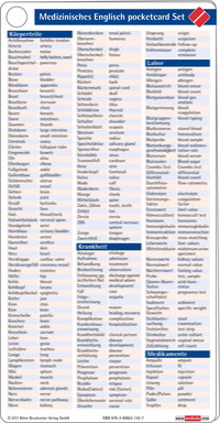 Vorderes Coverbild Medizinisches Englisch pocketcard Set