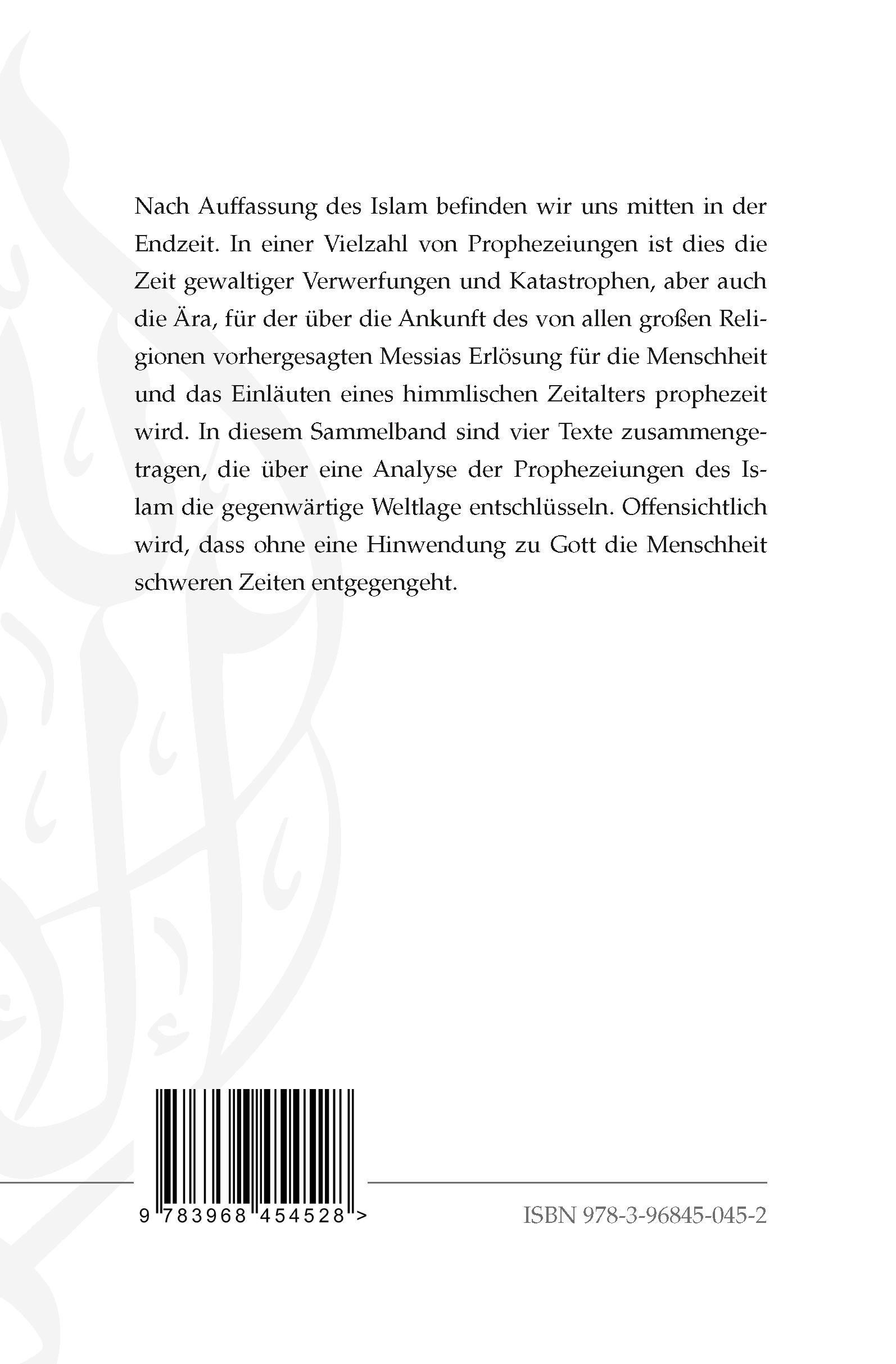 Rückseitencover Zeichen der Endzeit