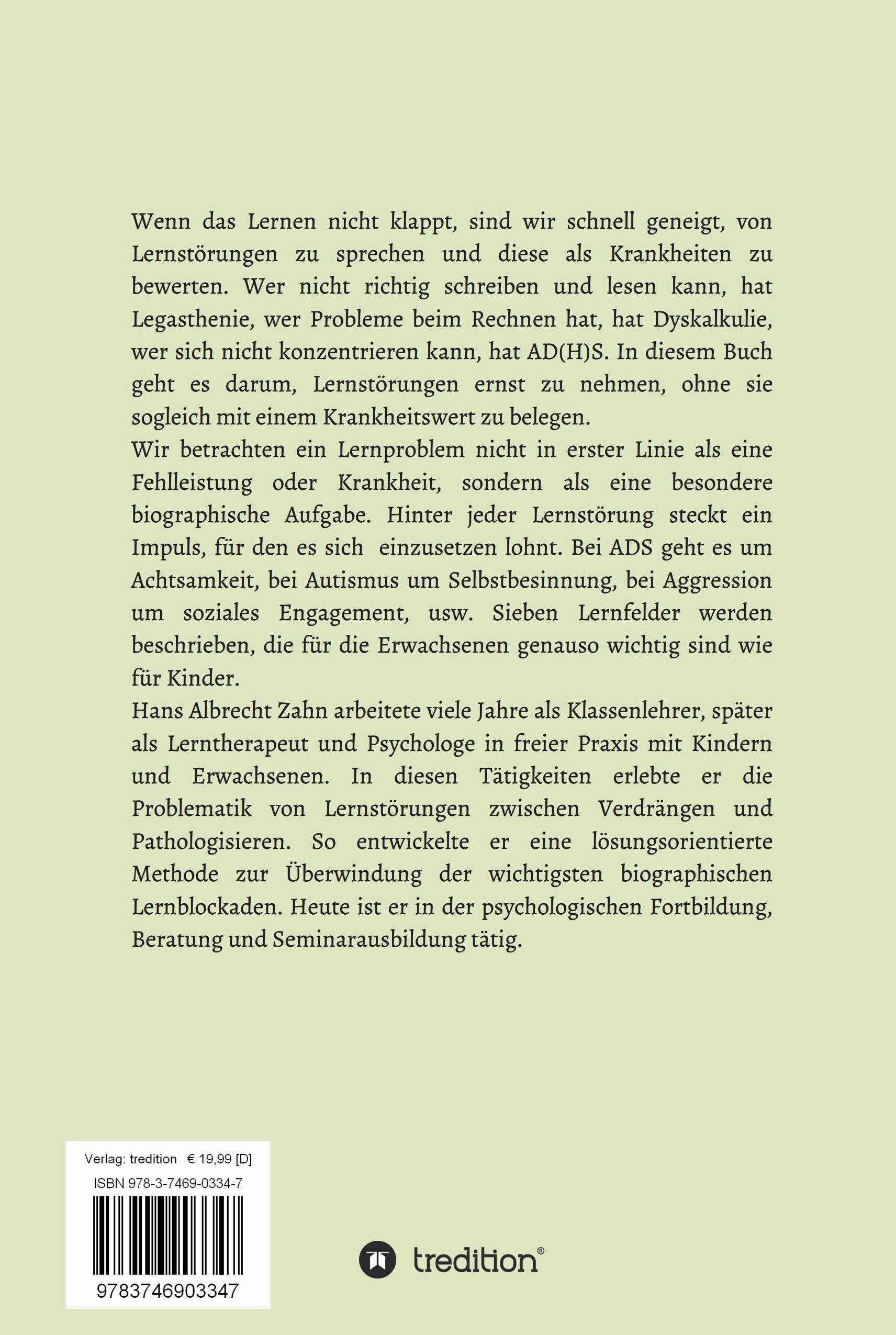 Rückseitencover Wenn das Lernen gelingen soll !!!