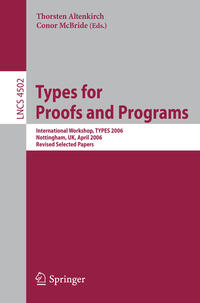 Vorderes Coverbild Types for Proofs and Programs