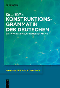 Vorderes Coverbild Konstruktionsgrammatik des Deutschen