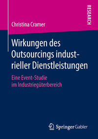 Vorderes Coverbild Wirkungen des Outsourcings industrieller Dienstleistungen