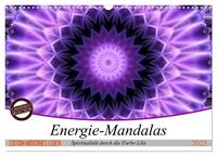Vorderes Coverbild Energie - Mandalas, Spiritualität durch die Farbe Lila (Wandkalender 2025 DIN A3 quer), CALVENDO Monatskalender