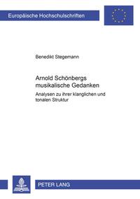 Vorderes Coverbild Arnold Schönbergs musikalische Gedanken