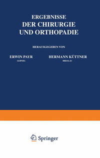 Vorderes Coverbild Ergebnisse der Chirurgie und Orthopädie
