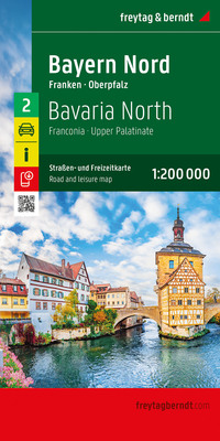 Vorderes Coverbild Bayern Nord, Straßen- und Freizeitkarte 1:200.000, freytag & berndt