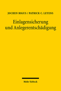 Vorderes Coverbild Einlagensicherung und Anlegerentschädigung