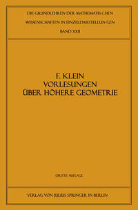 Vorderes Coverbild Vorlesungen über Höhere Geometrie