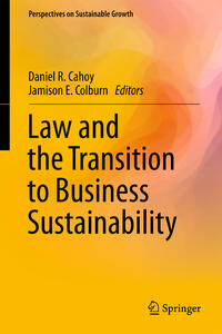 Vorderes Coverbild Law and the Transition to Business Sustainability