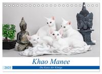 Vorderes Coverbild Khao Manee - Die Katze der Könige (Tischkalender 2025 DIN A5 quer), CALVENDO Monatskalender