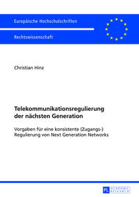 Vorderes Coverbild Telekommunikationsregulierung der nächsten Generation