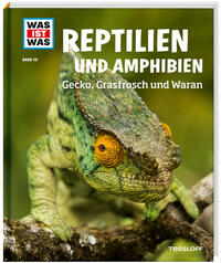 Vorderes Coverbild WAS IST WAS Band 20 Reptilien und Amphibien. Gecko, Grasfrosch und Wa