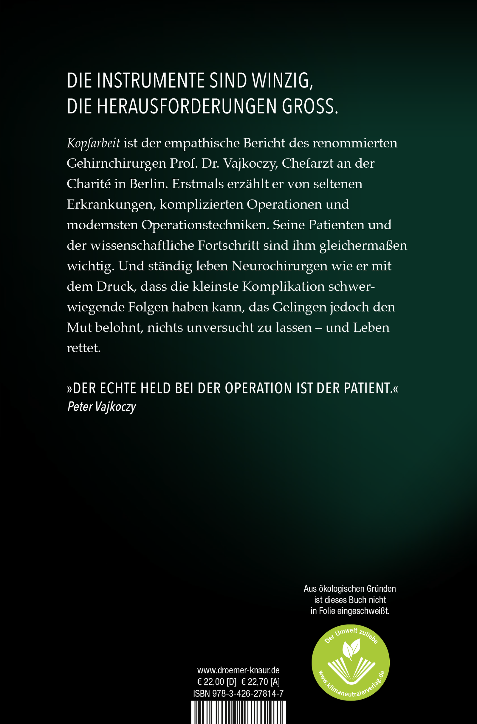 Rückseitencover Kopfarbeit