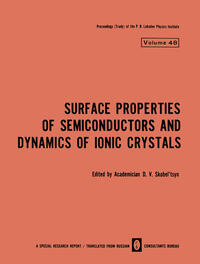 Vorderes Coverbild Surface Properties of Semiconductors and Dynamics of Ionic Crystals