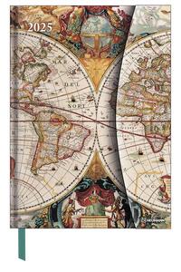 Vorderes Coverbild N NEUMANNVERLAGE - Antique Maps 2025 Diary, 16x22cm, Taschenkalender mit Magnetverschluss und Lesebändchen, Tasche für Visitenkarte, Jahres- und Monatsübersicht und internationales Kalendarium