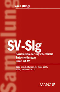 Vorderes Coverbild Sozialversicherungsrechtliche Entscheidungen SV-Slg