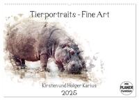 Vorderes Coverbild Tierportraits - Fine Art (Wandkalender 2025 DIN A2 quer), CALVENDO Monatskalender