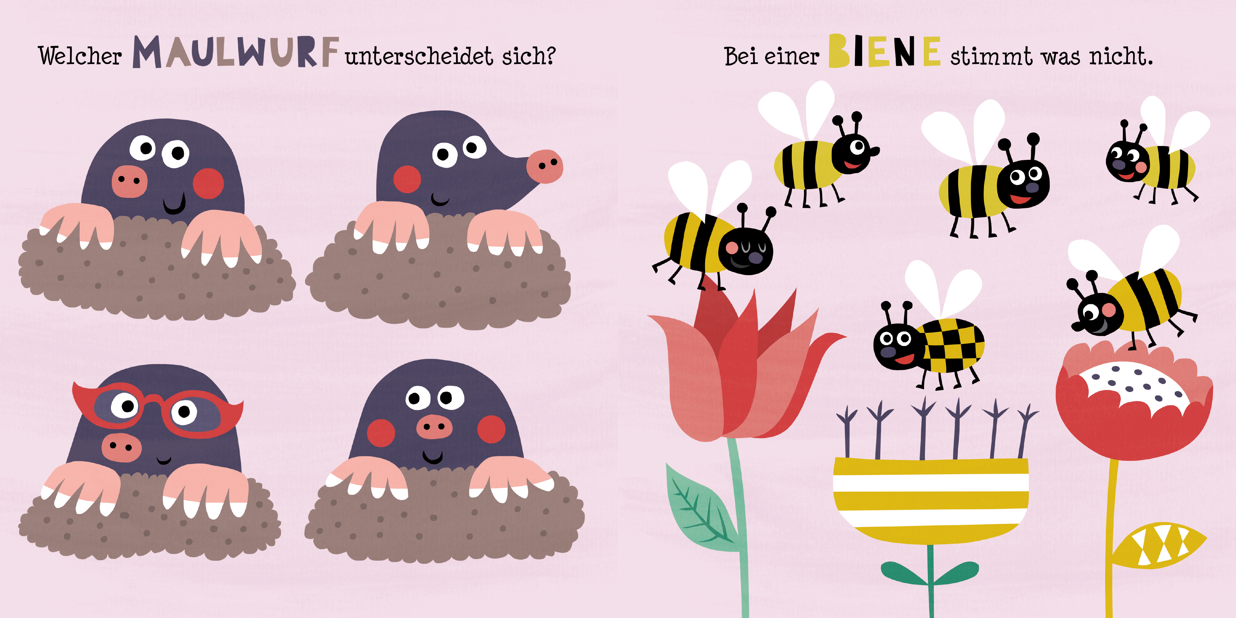 Beispielinhalt (Bild) Die bunte Wiese - Wo ist der Unterschied?