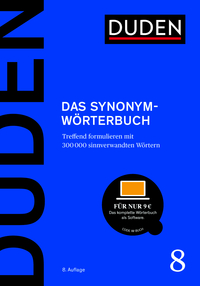 Vorderes Coverbild Duden – Das Synonymwörterbuch