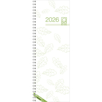 Vorderes Coverbild Vormerkbuch Recycling 2026 - Bürokalender 10,5x29,7 cm - 1 Woche auf 1 Seite - mit Drahtkammbindung - aus Recyclingpapier - Tischkalender - 718-0700