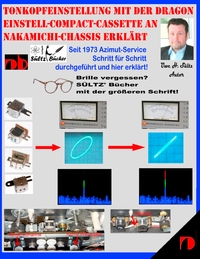 Vorderes Coverbild Tonkopfeinstellung mit der DRAGON Einstell-Compact-Cassette an NAKAMICHI-Chassis erklärt